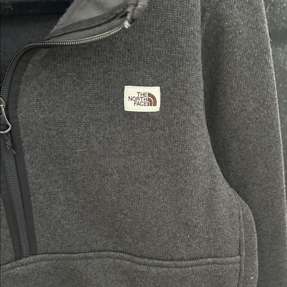 The North Face Dark Gray Quarter-Zip Fleece - Picture 3 of 4
